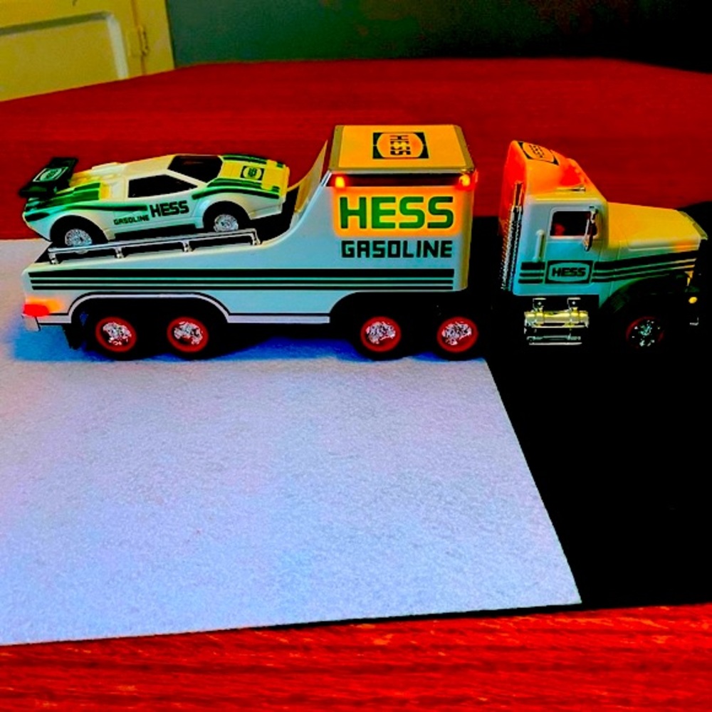 1991 “Hess” Gasoline Toy Hauler with Lamborghini Race Car